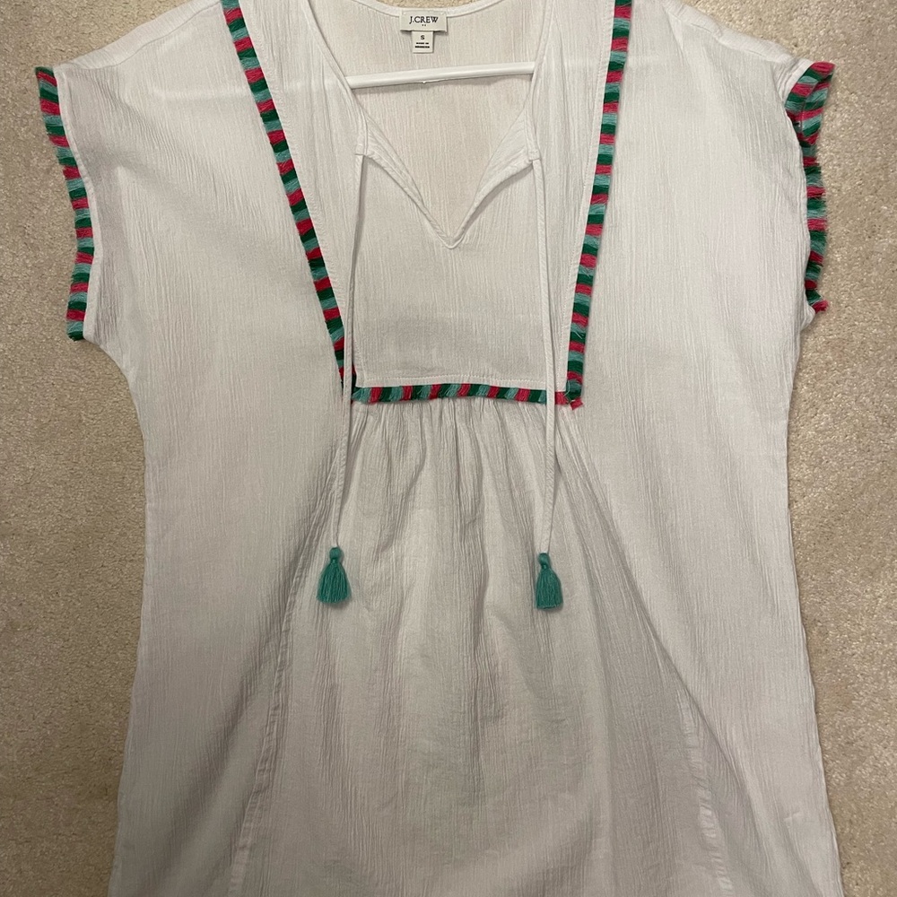 J Crew Fringe Beach Tunic NWOT